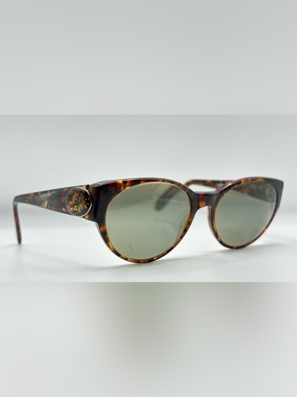 Vintage Laura Ashley Sun 21 Tortoise Oval Sunglasses Frames Only
